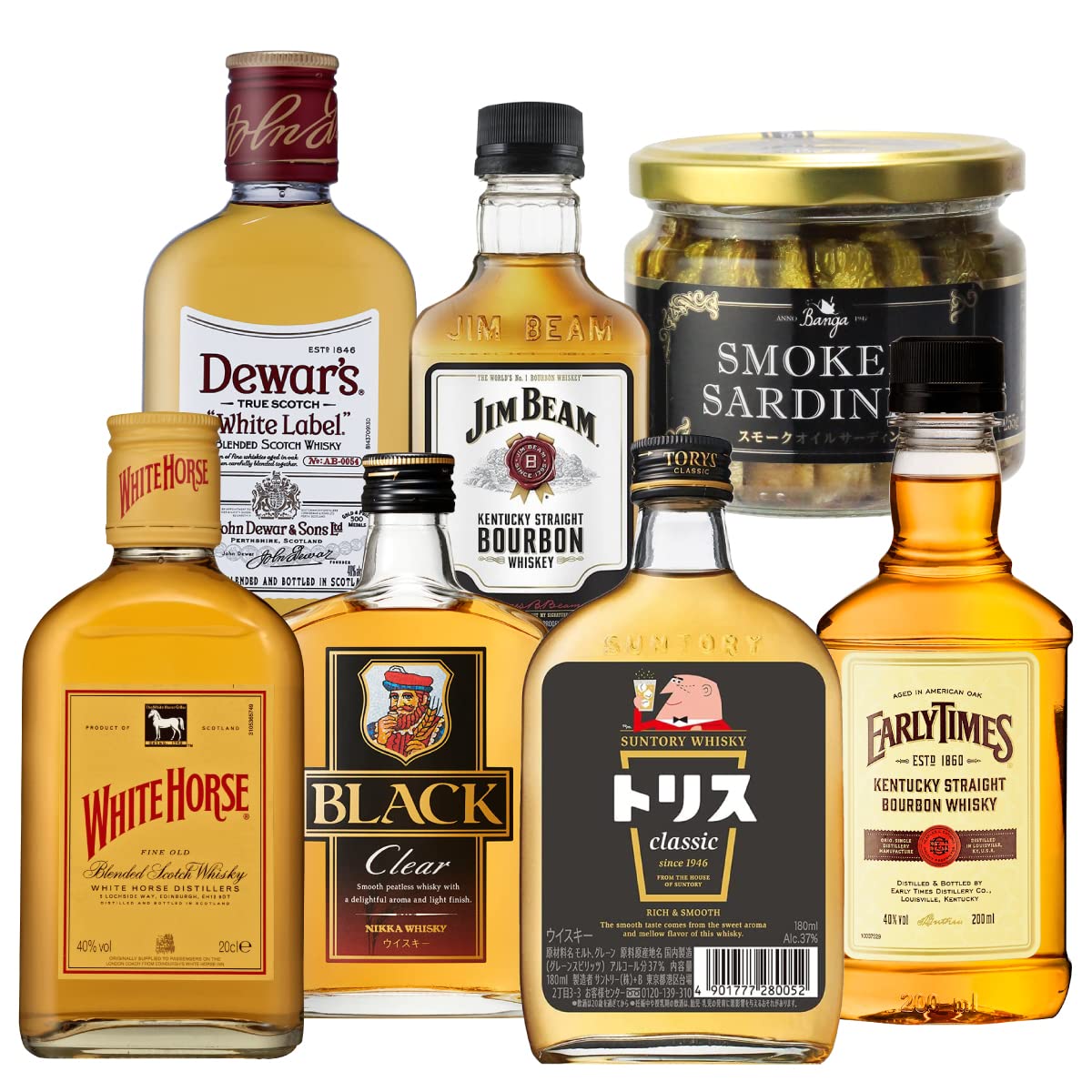 Amazon.co.jp: ウイスキー ミニボトル 6本 飲み比べセット 180ml