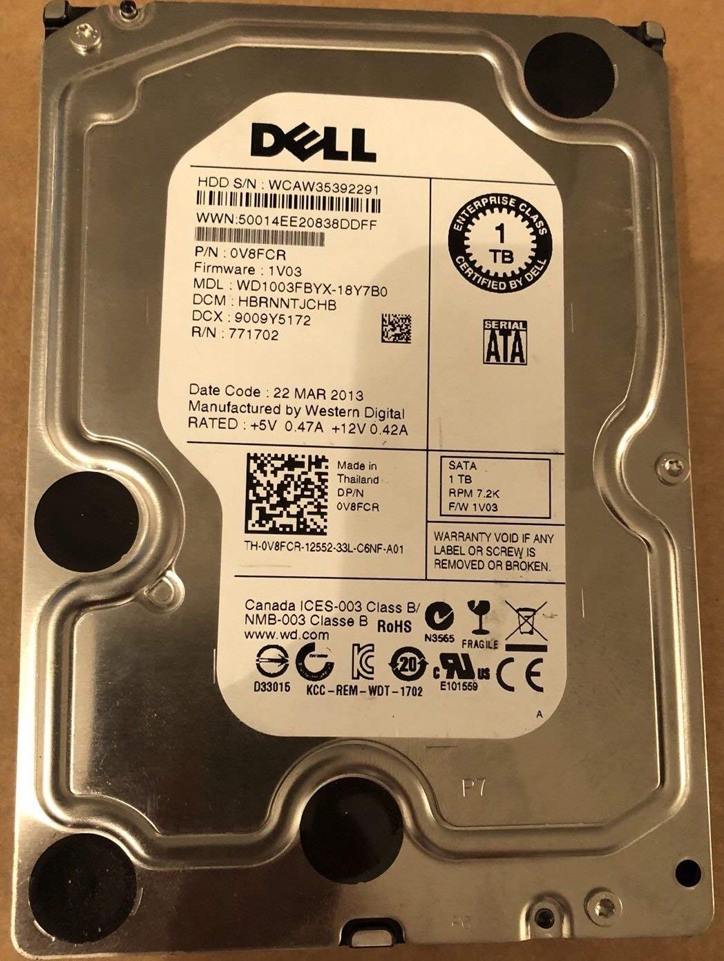 Amazon.com: Western Digital WD1003FBYX-18Y7B0 1TB, Internal Hard