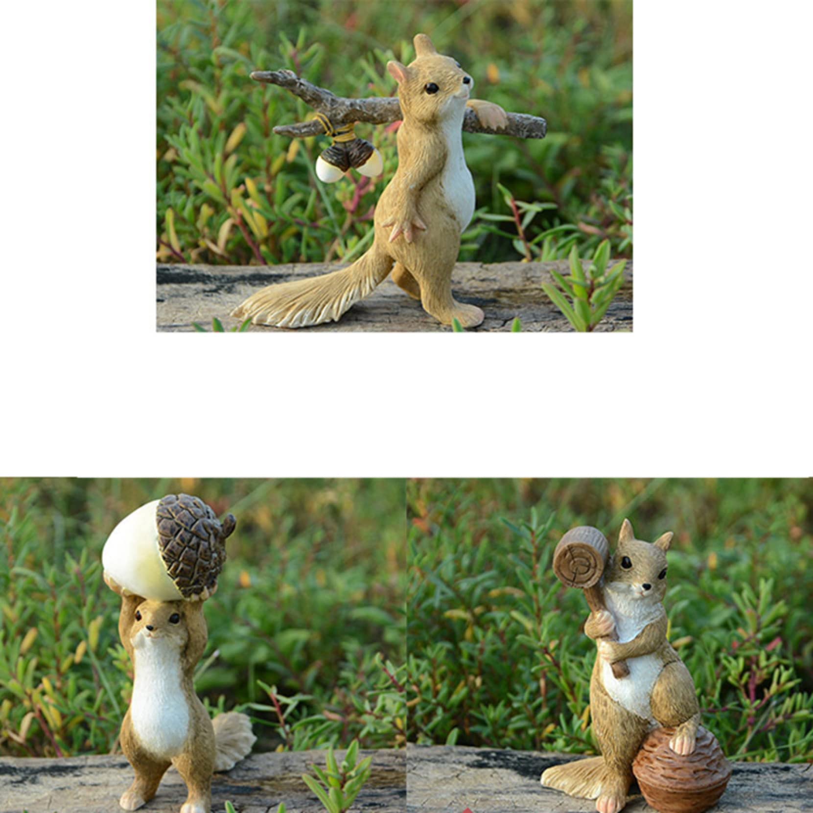 Amazon.co.jp: LxRx9 ガーデニング オーナメント 雑貨 リス インテリア