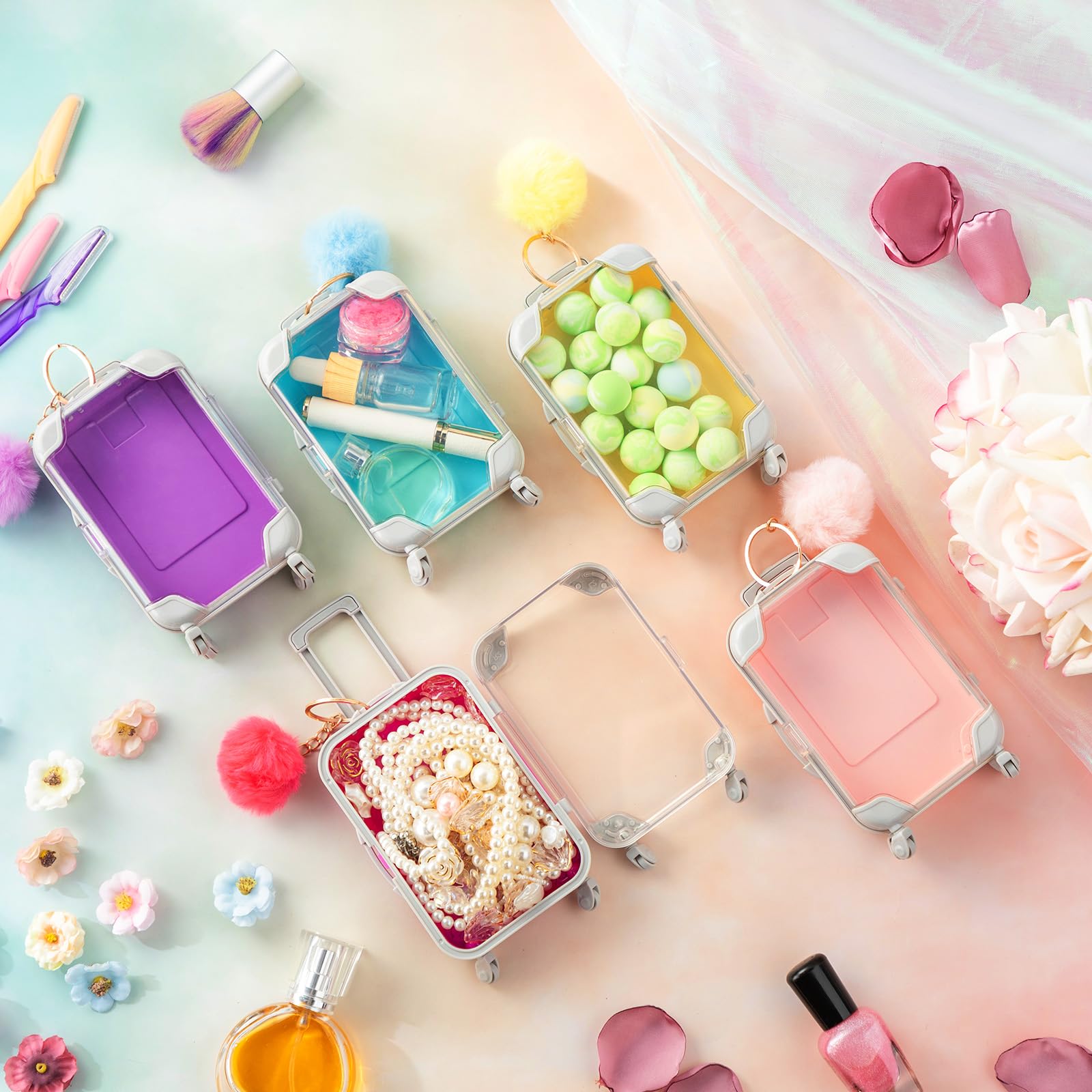 Amazon.com: VioraWhite 20 Pcs Mini Suitcase Empty Storage Box and