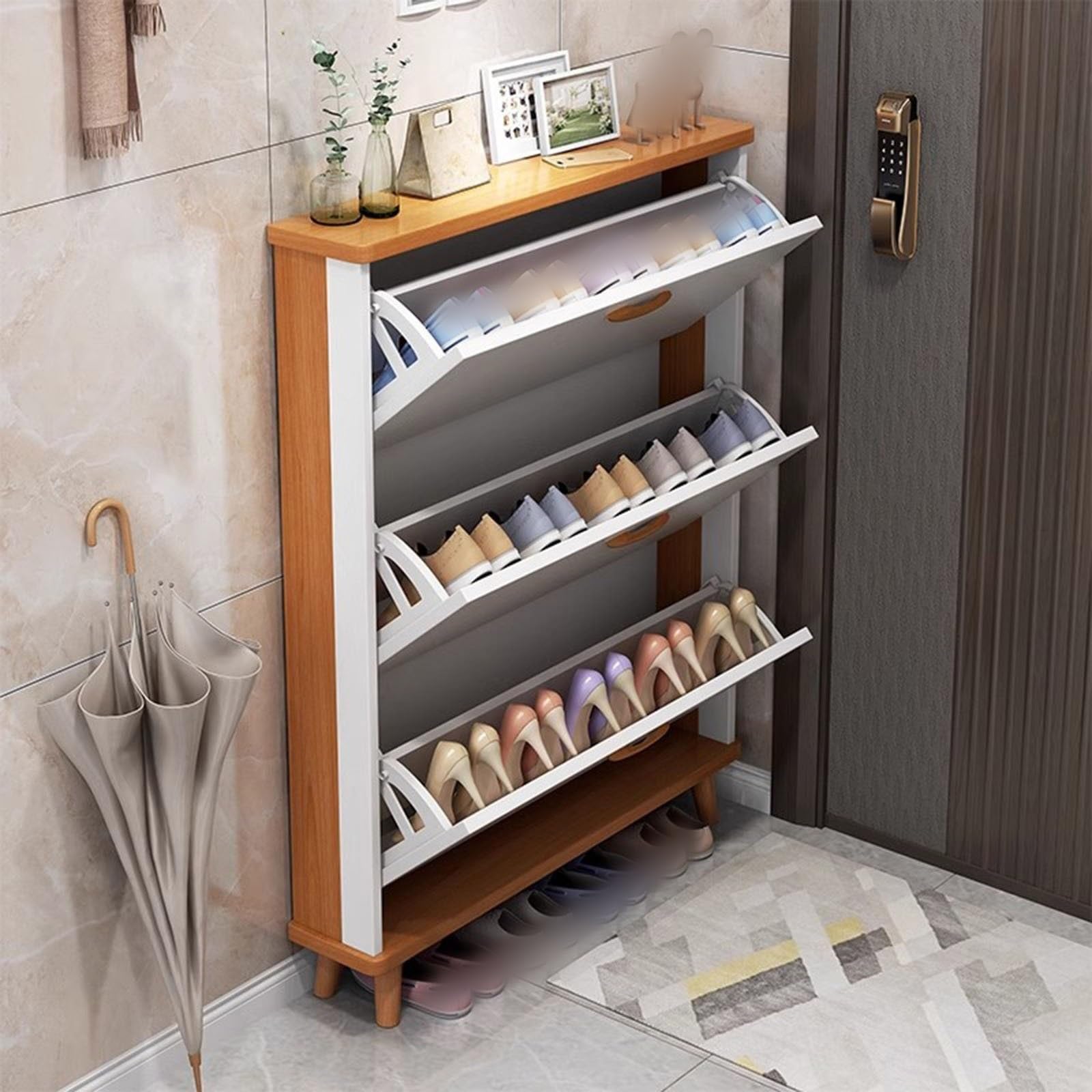 Amazon｜靴箱 下駄箱 シューズキャビネット シューズボックス 玄関