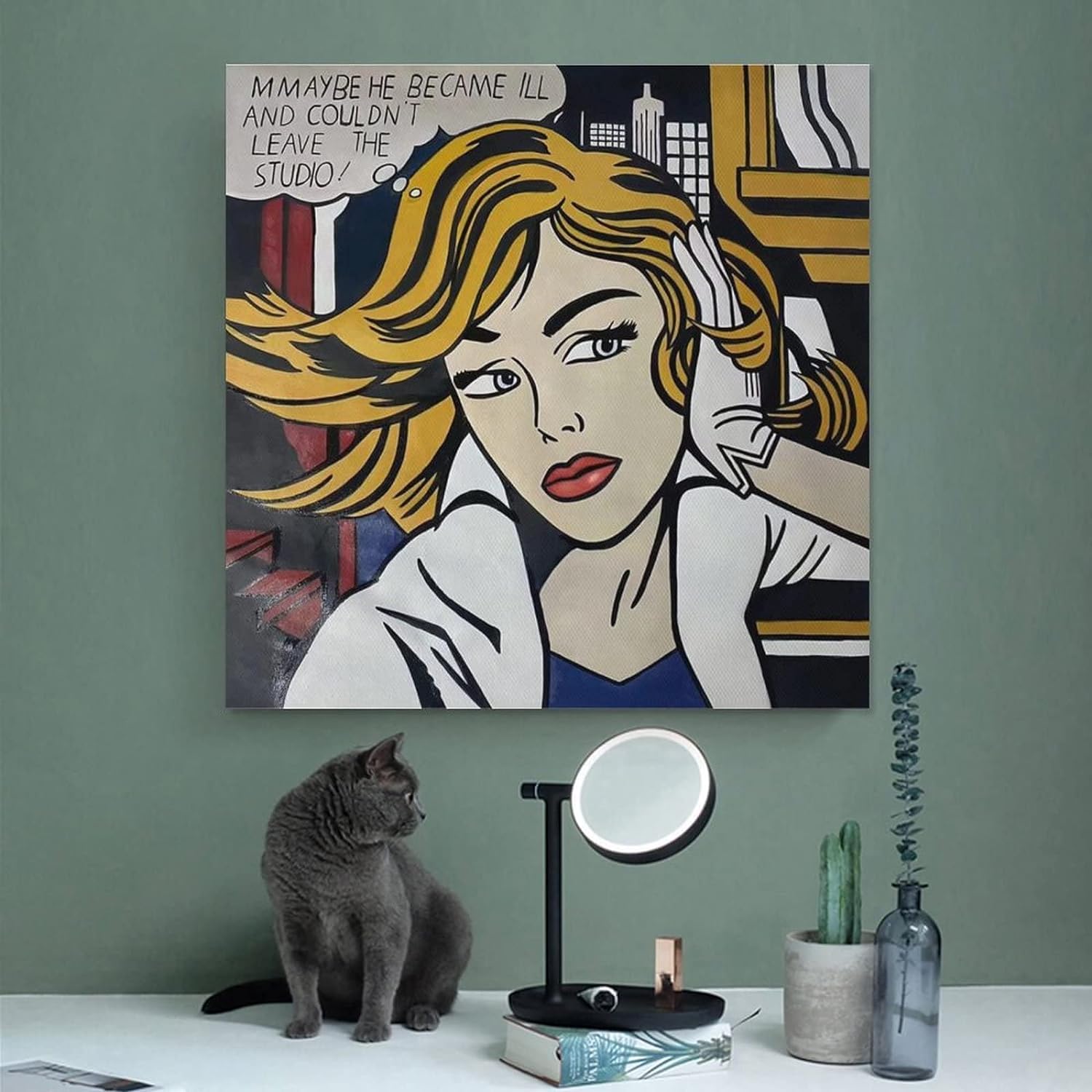 Amazon.co.jp: ロイ・リキテンスタインポスターM-Maybeポップアート