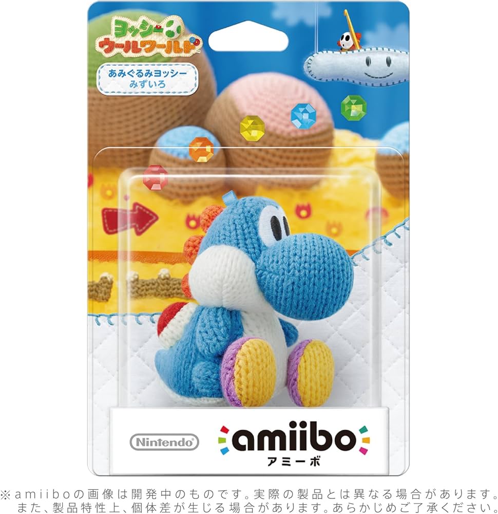 Amazon.co.jp: amiibo あみぐるみヨッシー みずいろ(ヨッシー ウール