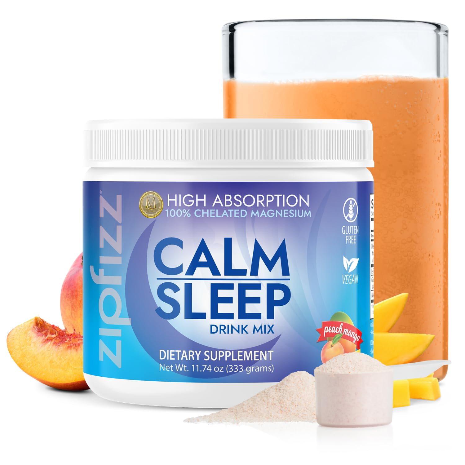 Amazon.com: Zipfizz Nightly Calm & Sleep Supplement Powder, Peach