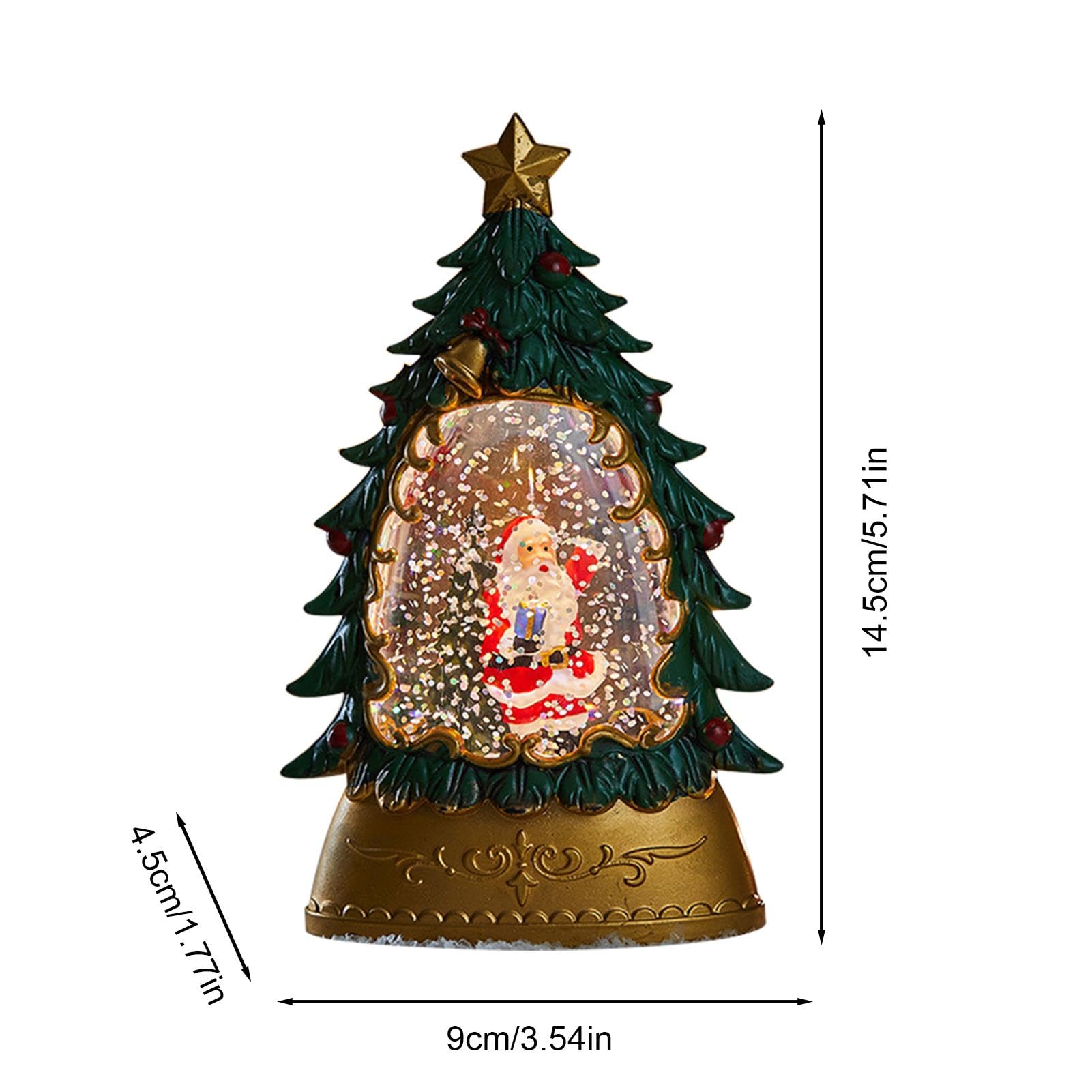 Amazon.co.jp: Dranng スノードーム | クリスマスツリー型 光るボール