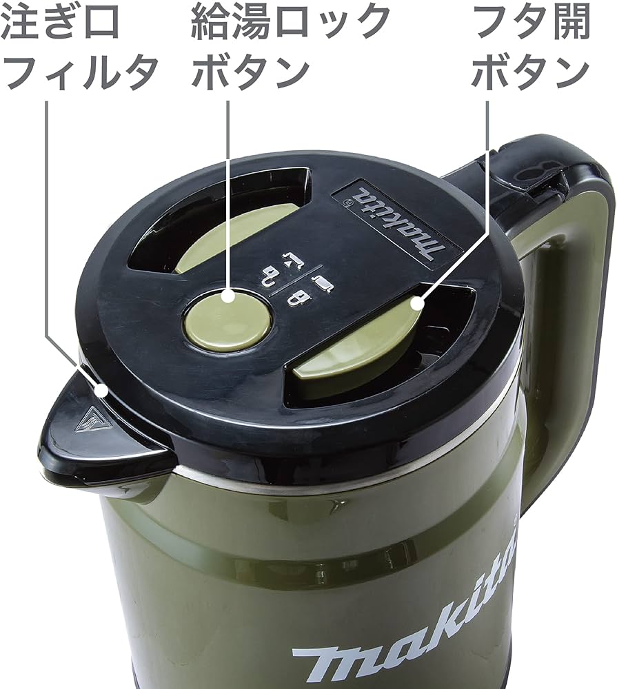 Amazon.co.jp: マキタ(Makita) 充電式ケトル（オリーブ） 40Vmax