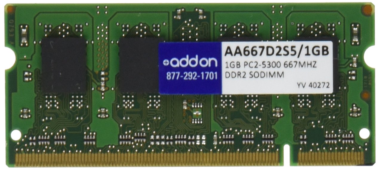 1GB DDR2 PC2-5300 667MHz 200-PIN SODIMM 1.8v (CL5) ( AA667D2S5/1GB