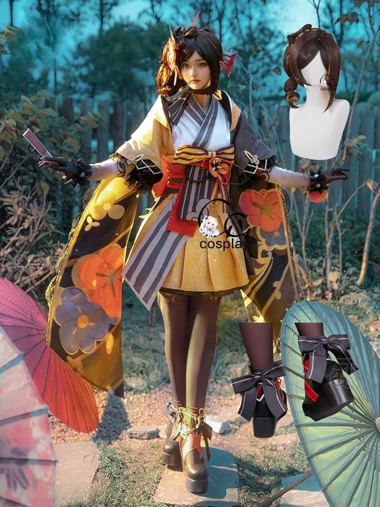 Amazon.co.jp: [1767] 原神 千織 ちおり ウィッグ、靴付き コスプレ