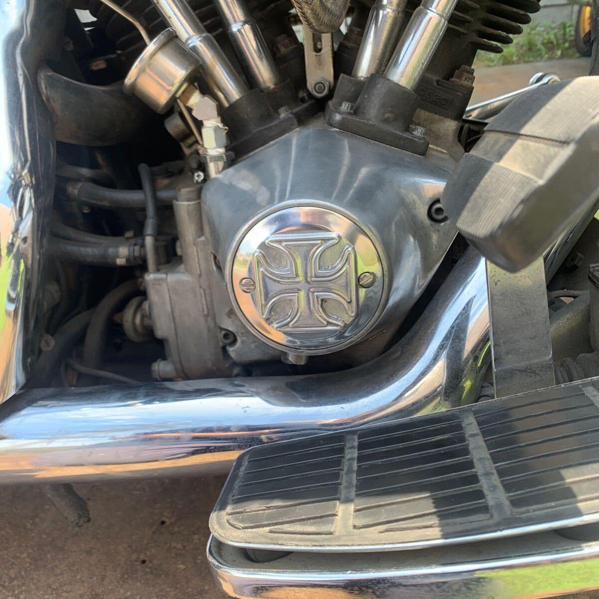 Amazon.co.jp: 鉄十字Bタイプポイントカバー ハーレーショベルヘッド