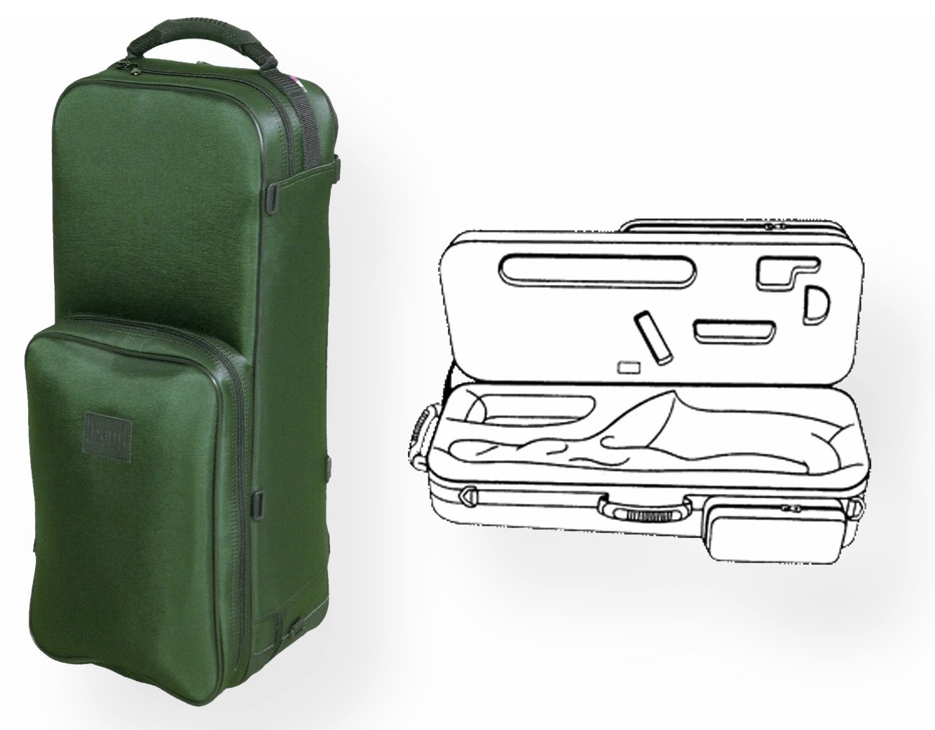 Amazon | バム トレッキングケース アルトサクソフォン用グリーン BAM