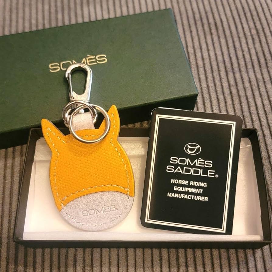 ソメスサドル アッシュゴールド メンコキーホルダー 砂川限定