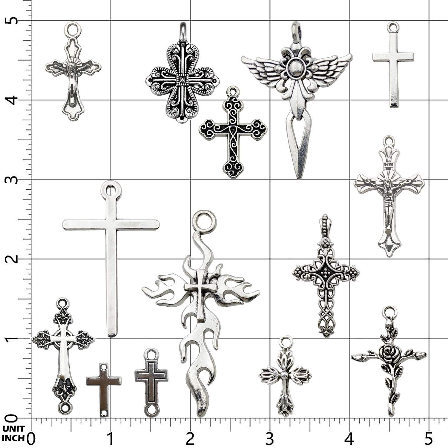 Amazon.co.jp: クロスチャームコレクション メタルペンダント クラフト