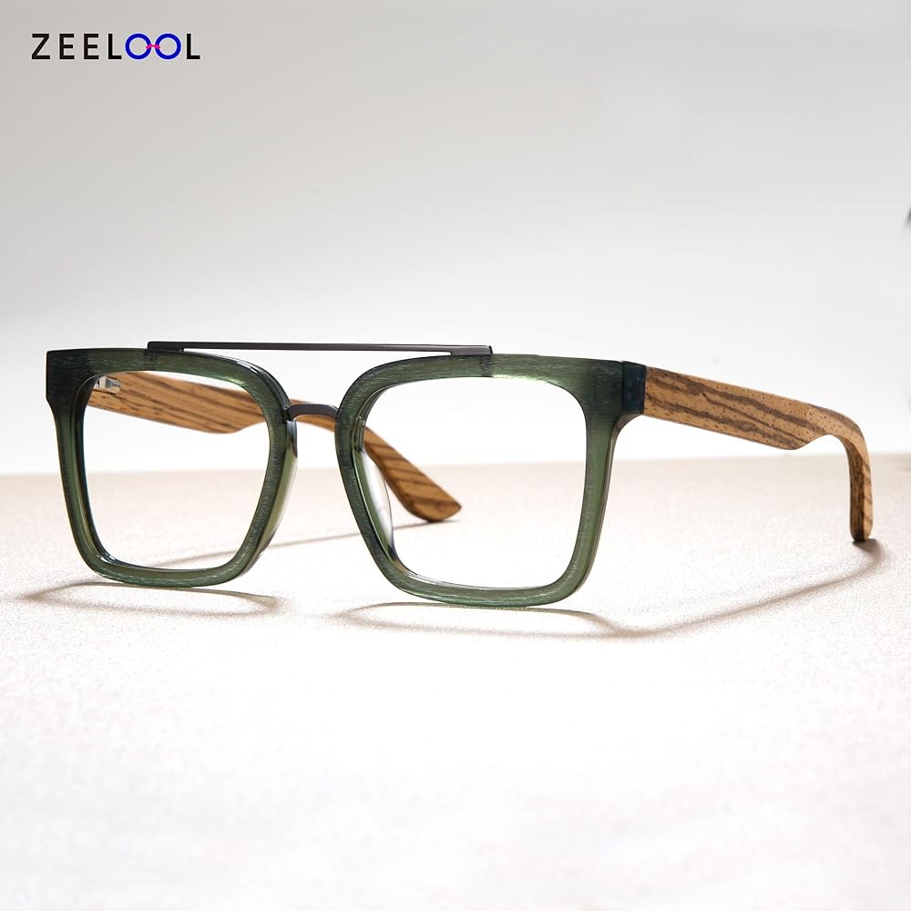Zeelool Aviator Glasses Frame for Men, Retro Eyeglasses Eyewear