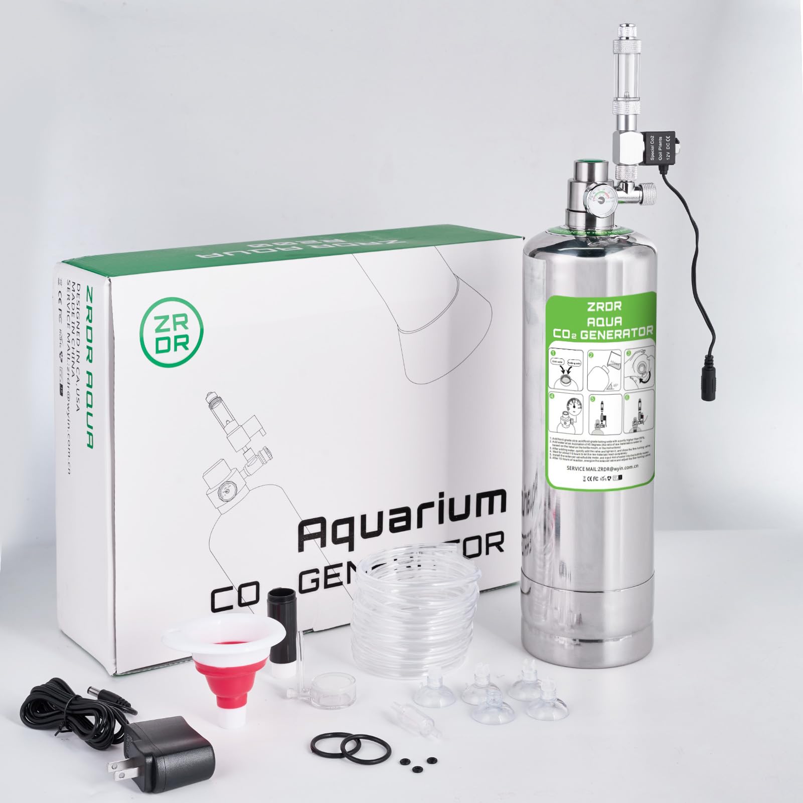 Amazon | ZRDR CO2ジェネレーターシステム 二酸化炭素 2L 圧力計付き