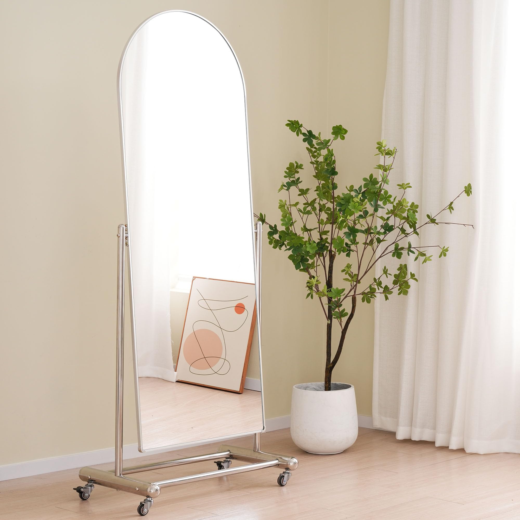 Amazon.co.jp: 全身鏡 姿見鏡 鏡 キャスター付き 大型ミラー 全身