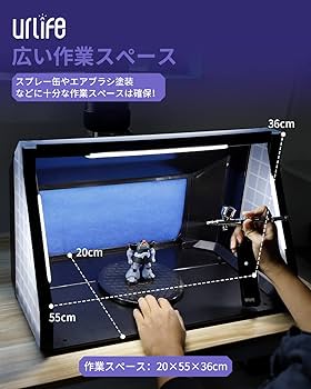 Amazon.co.jp: urlife 塗装スプレーブース LED照明ライト 2基パワフル