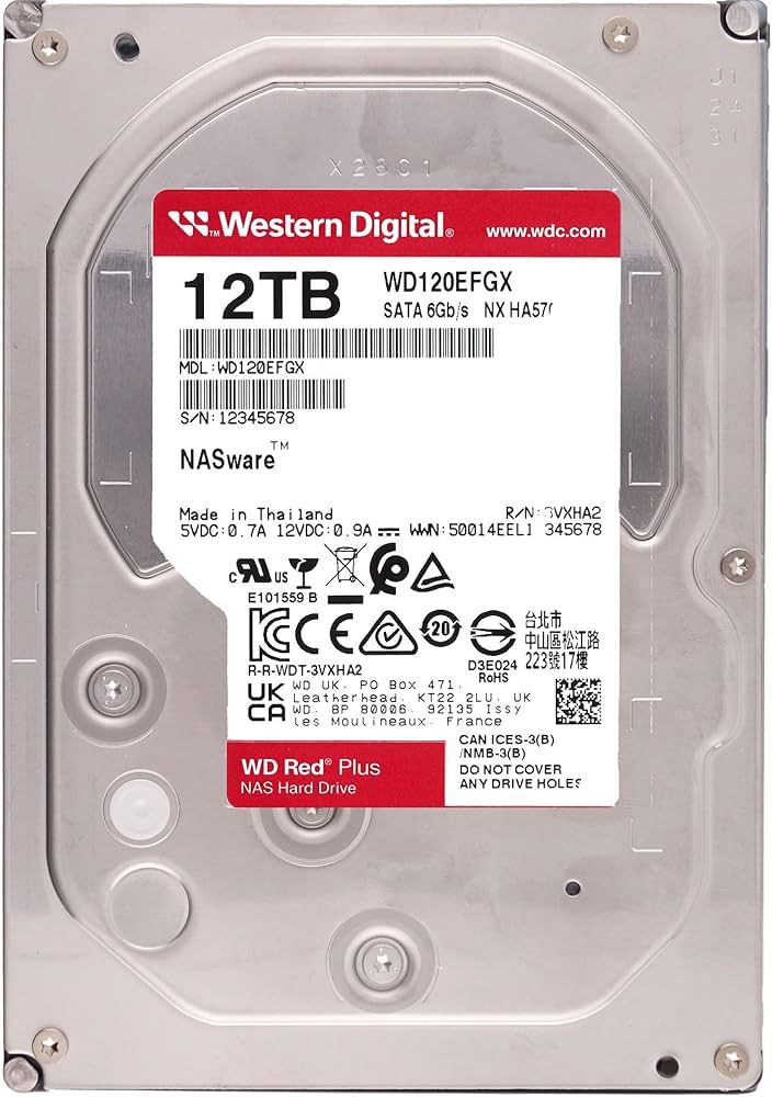 Amazon.co.jp: Western Digital WD Red Plus Internal Hard Drive, 12
