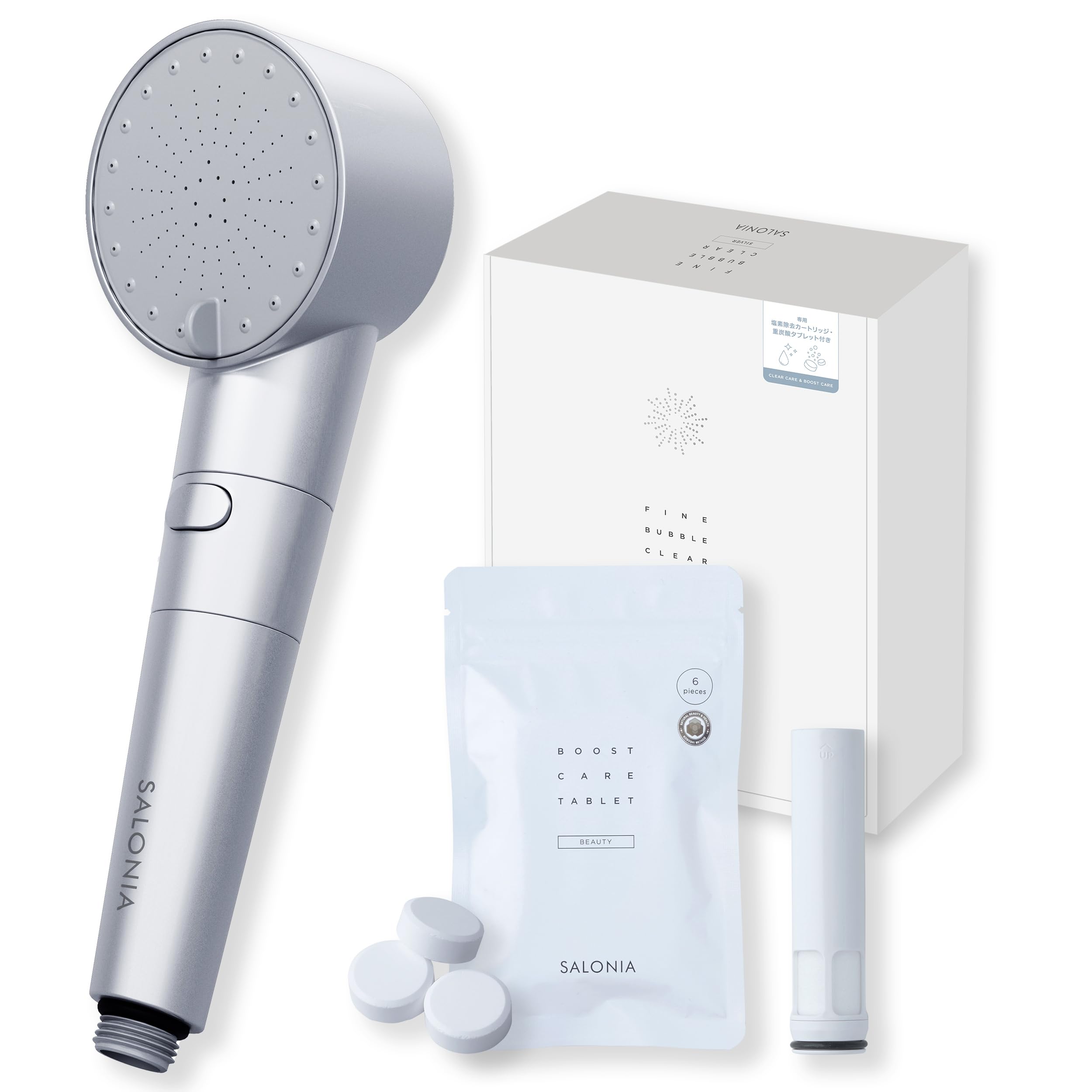 Amazon | SALONIA サロニア シャワーヘッド ファインバブルクリア