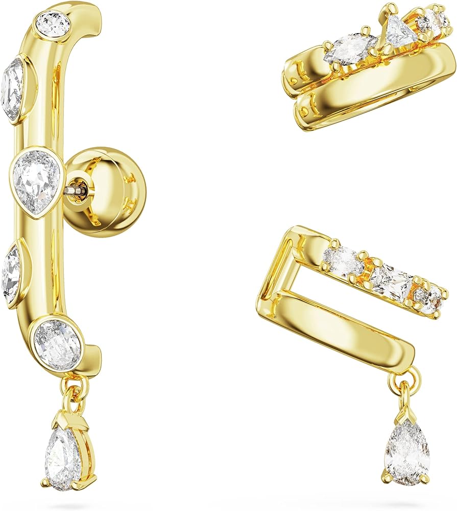 Amazon | スワロフスキー Dextera イヤーカフ セット (3) ミックス