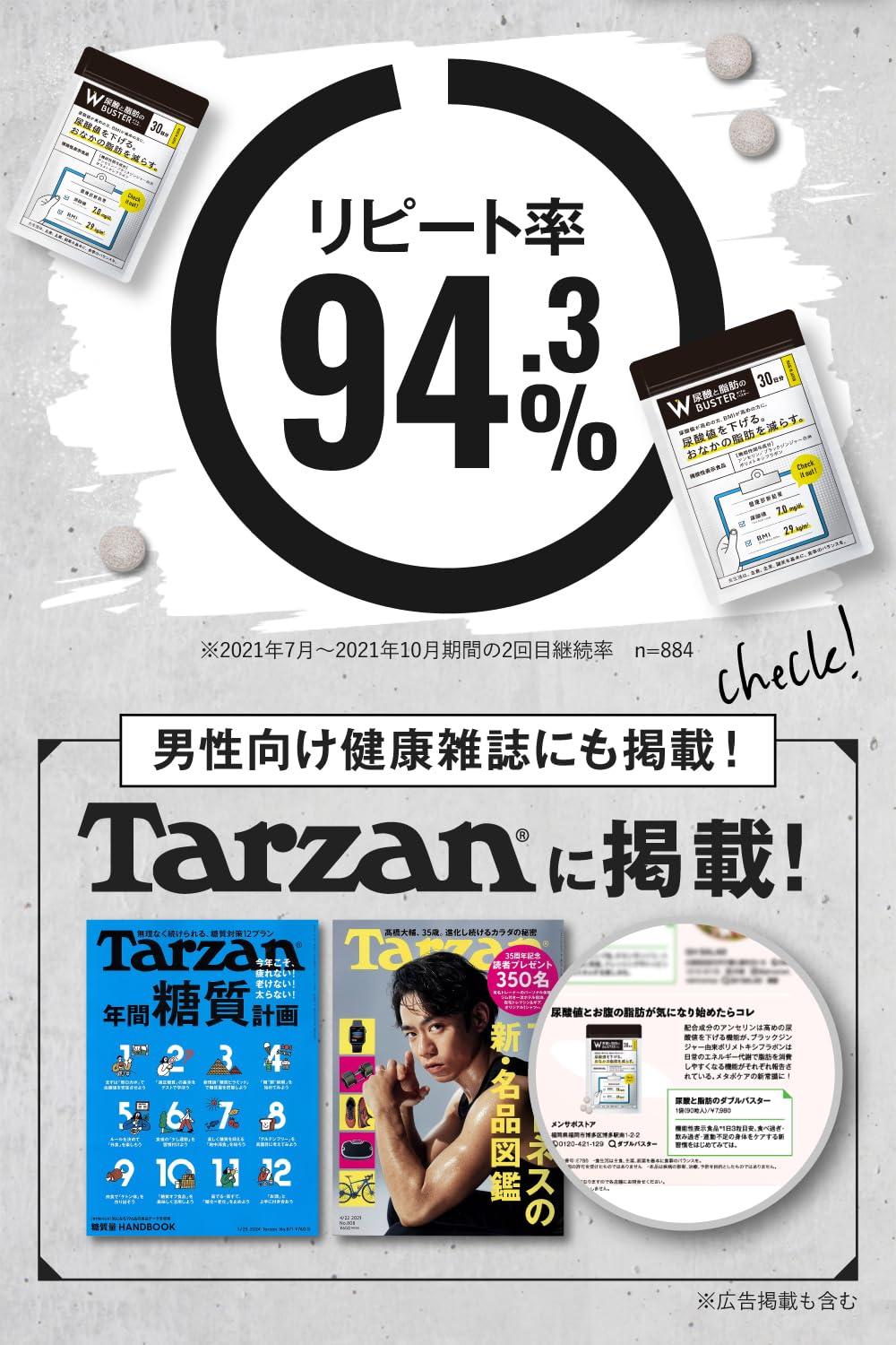 Amazon | 【髙田延彦愛用×医師監修】尿酸と脂肪のダブルバスター（約30