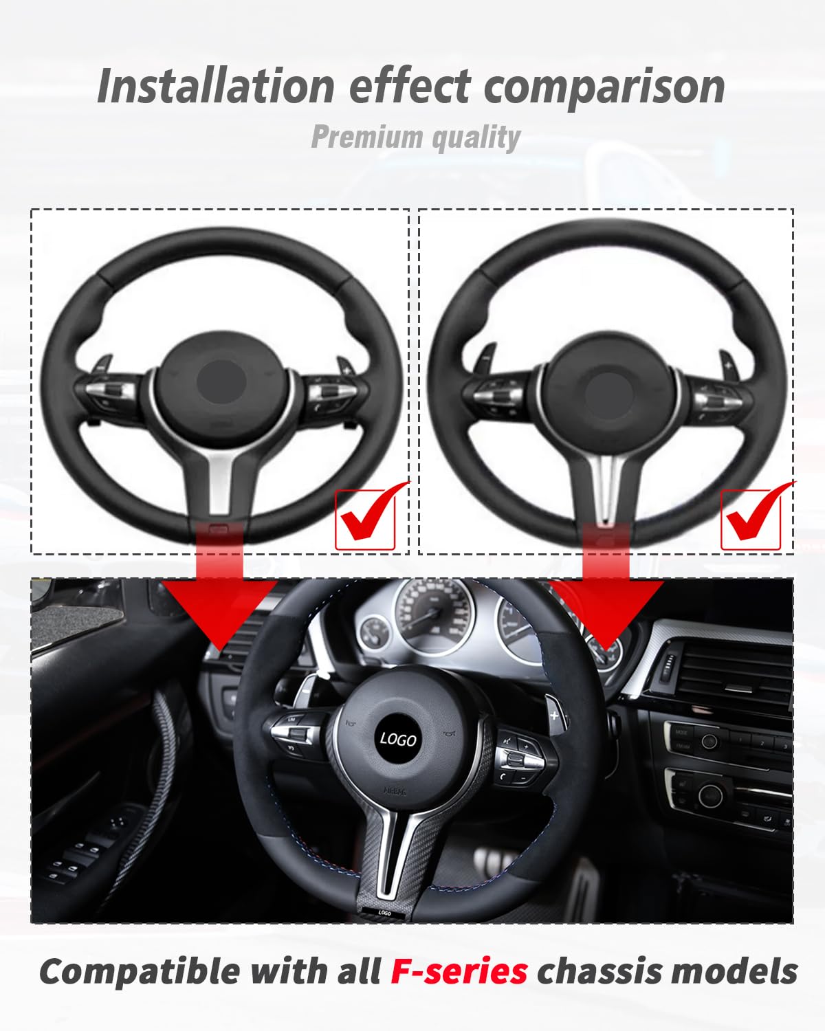 Amazon | ステアリングホイール M-Sport カバートリムキャップ 交換用