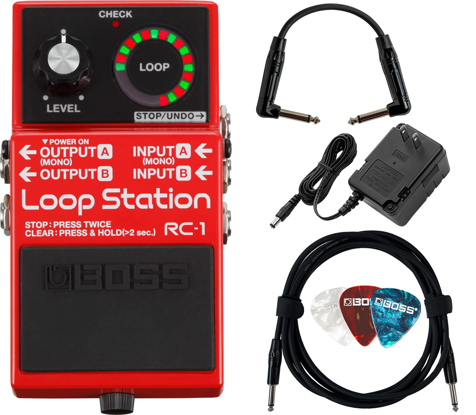 Amazon.com: Boss RC-1 Loop Station Bundle with Gearlux Power