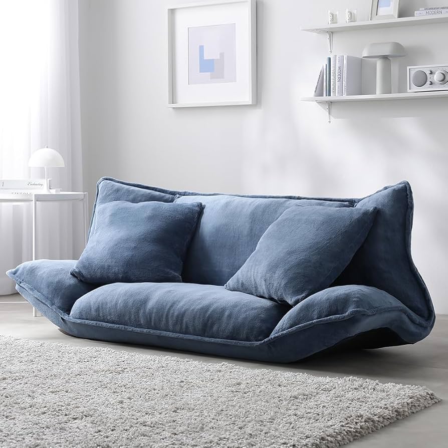 Amazon｜RASIK ソファーベッド リクライニング 2人掛け ブルーグレー