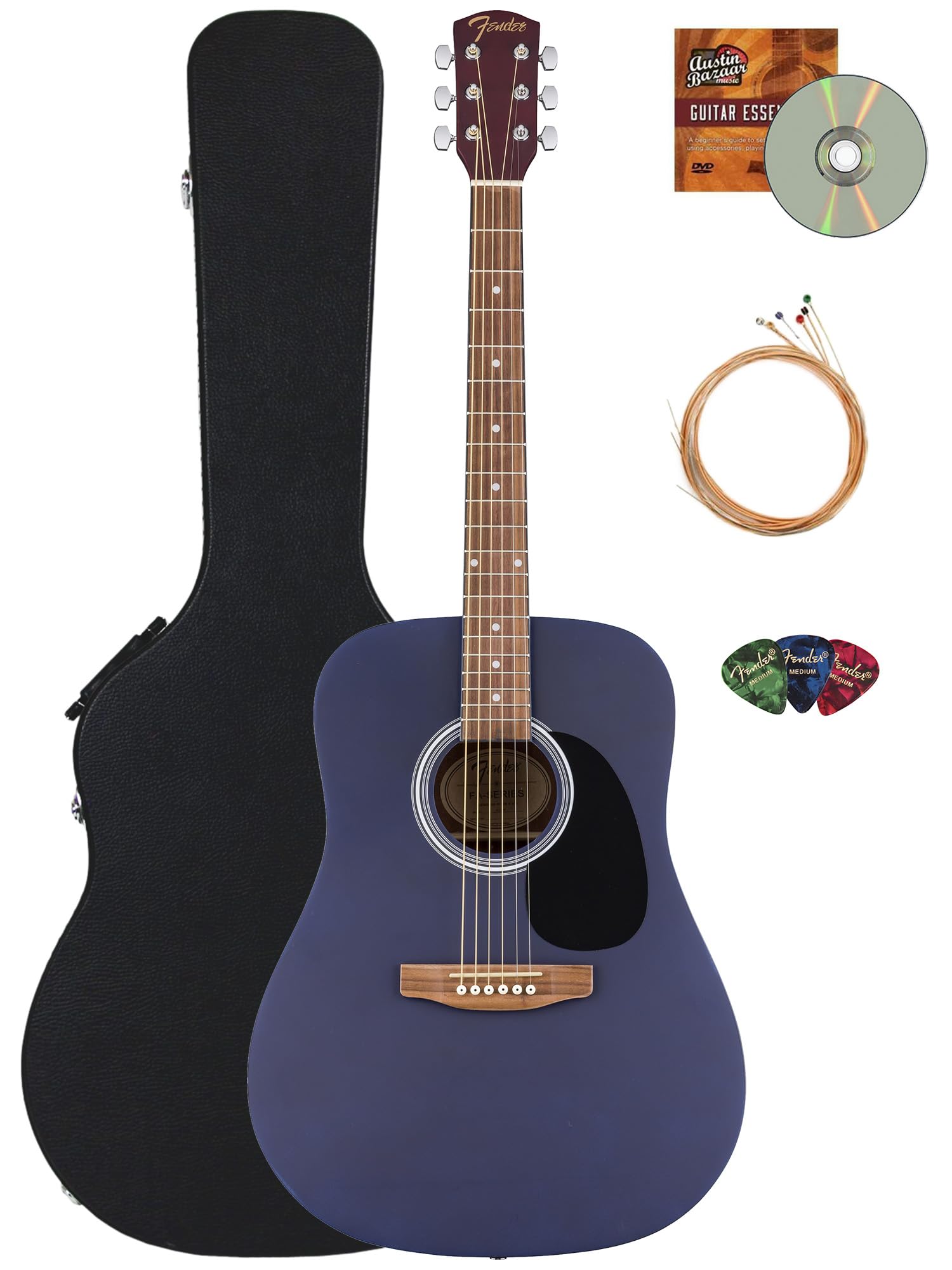 Amazon.com: Fender FA Series Dreadnought Acoustic Guitar - Saphire