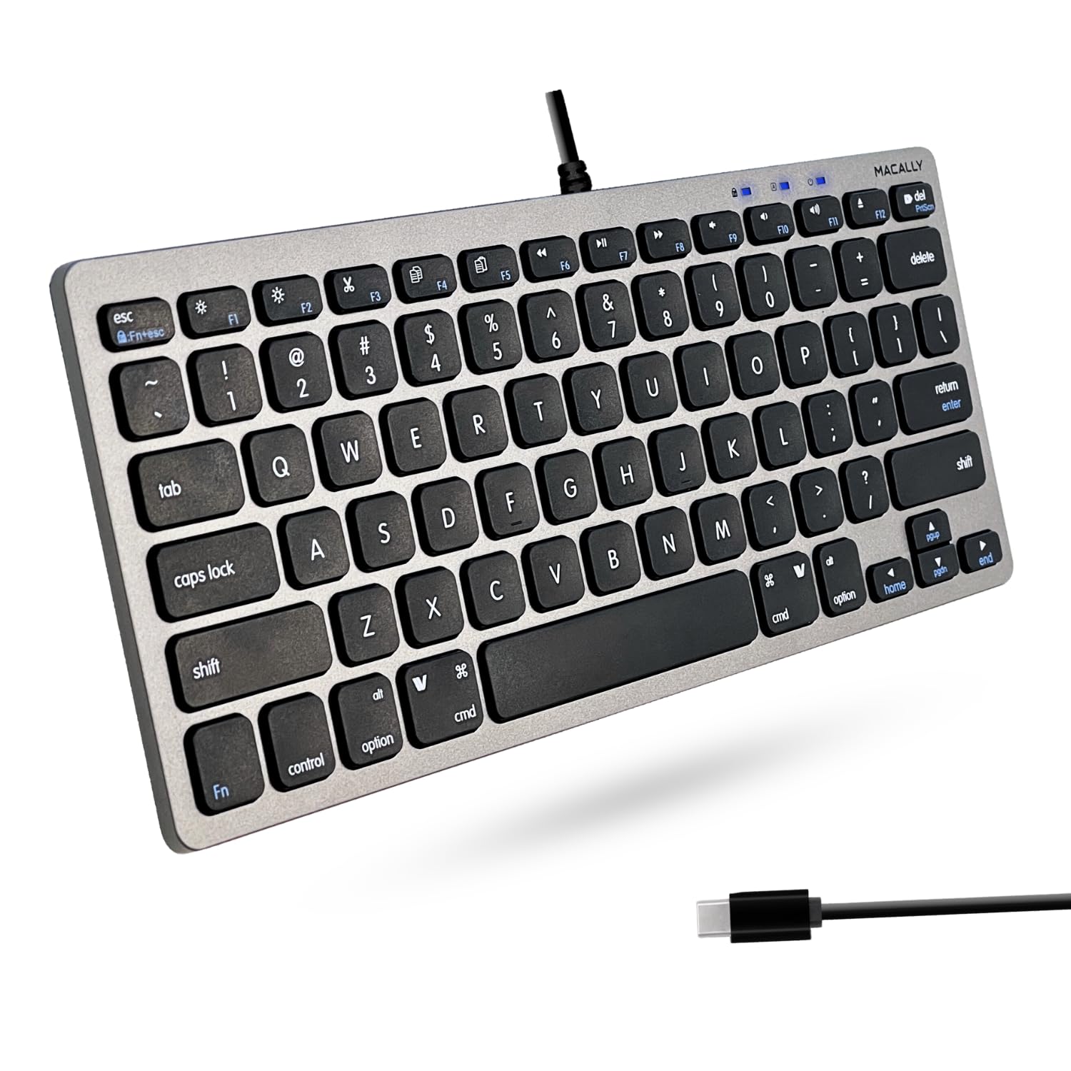 Amazon.com: Macally Small USB C Keyboard - Plug & Play Compatible