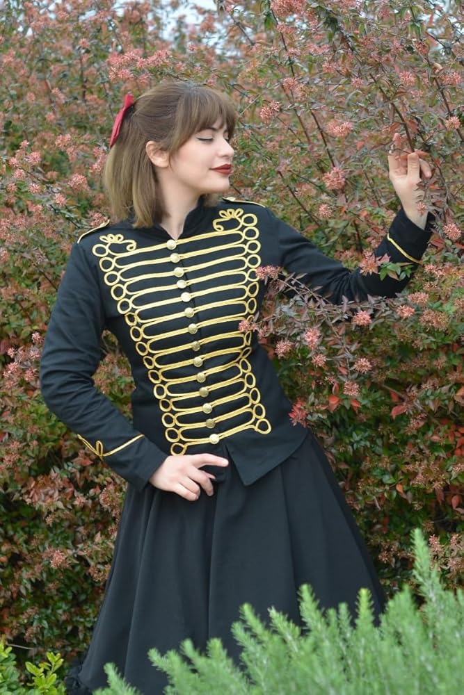 Ro Rox Women's Napoleon Military Drummer Parade Jacket Steampunk