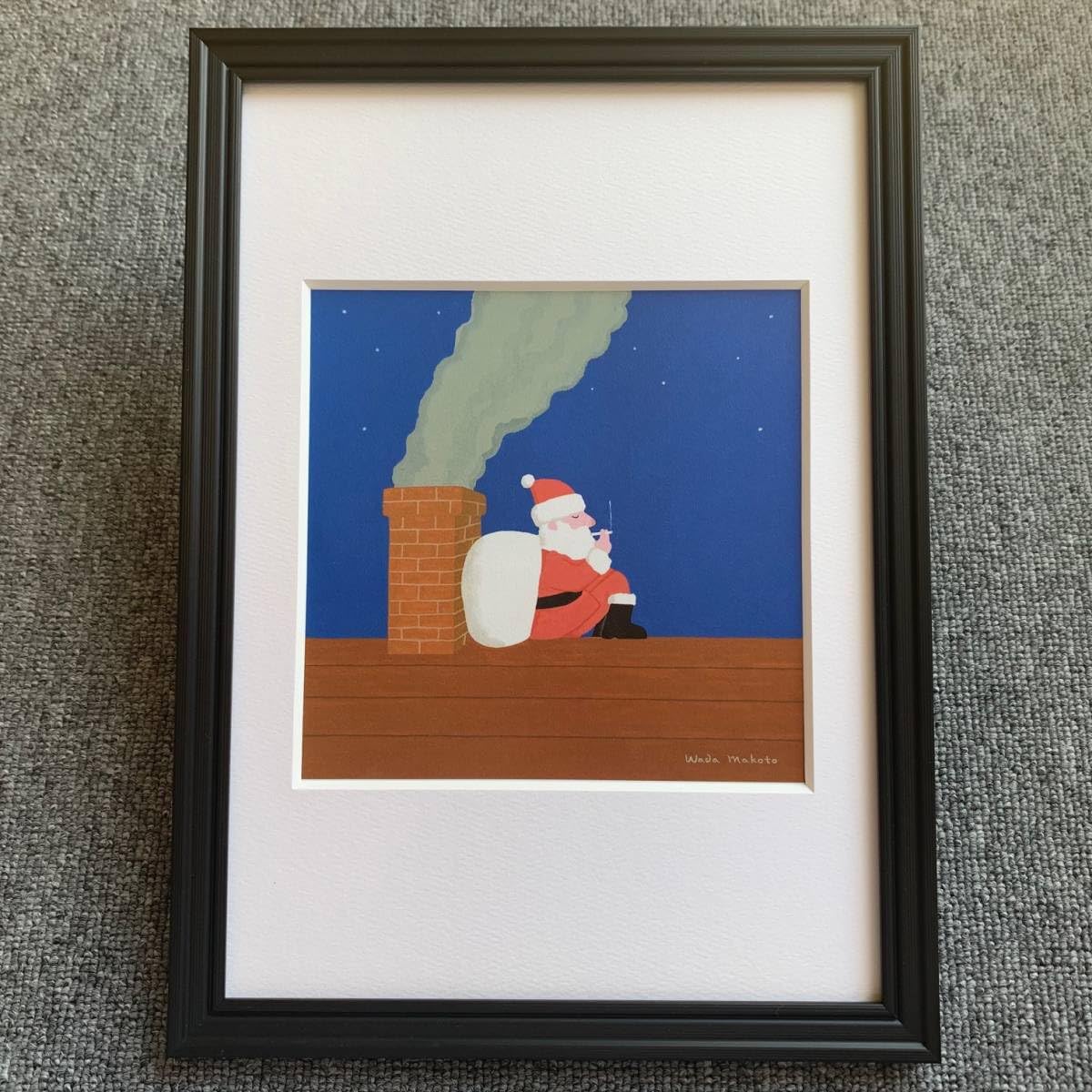 Amazon.co.jp: □和田誠 『諸人こぞりてピースで祝う』A4サイズ 額入り