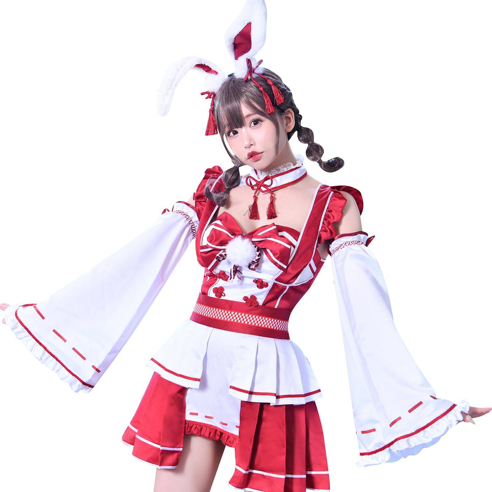 Amazon.co.jp: [Malymoon] 巫女 バニー バニーガール 巫女風 五木