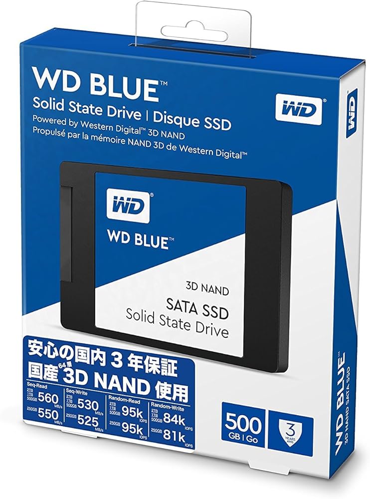 Amazon.com: Western Digital 500GB WD Blue 3D NAND Internal PC SSD