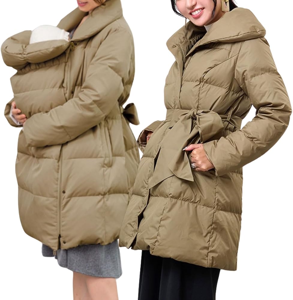 Amazon | Sweet Mommy ママコート 抱っこ対応 ショールカラー ダウン90