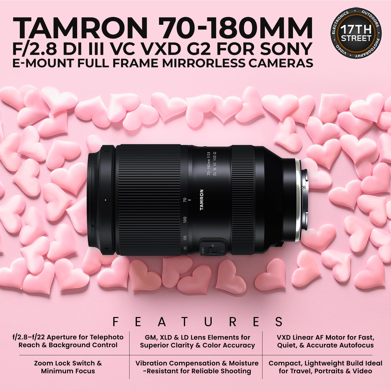 Amazon.com : Tamron 70-180mm f/2.8 Di III VC VXD G2 Lens (Sony E