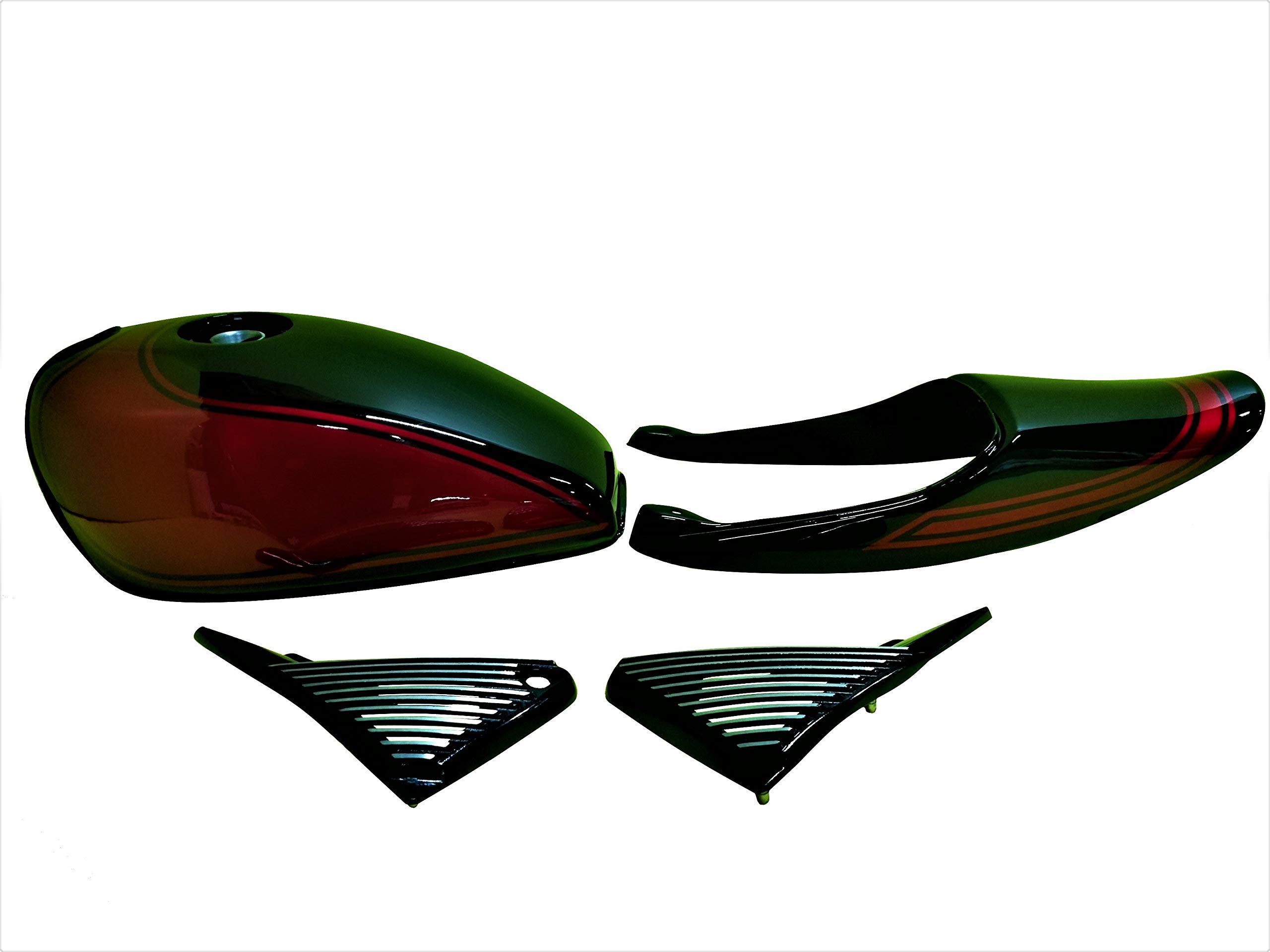 Amazon | ゼファーΧ 外装 セット 黒赤/タンク サイドカバー テール