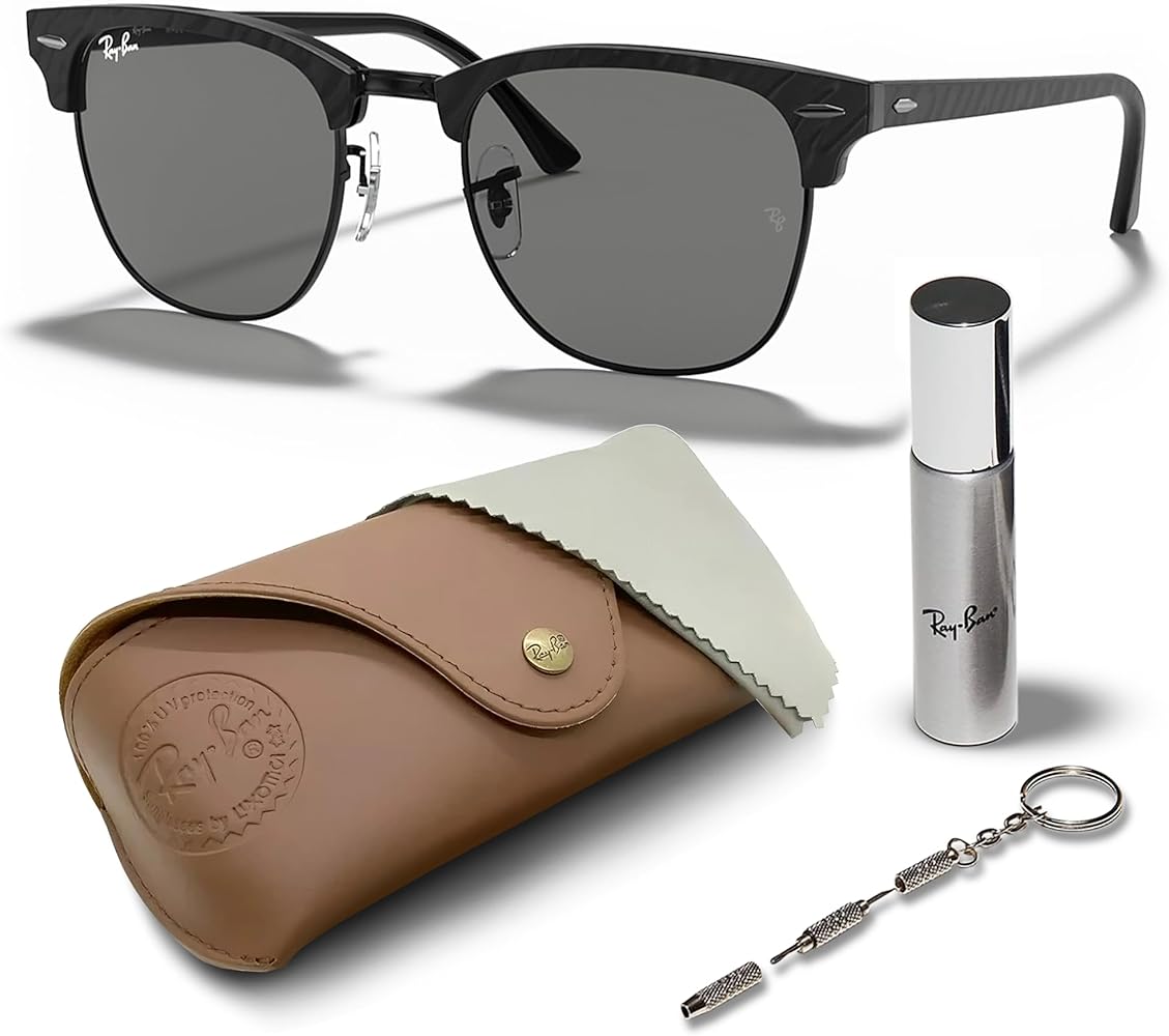 Amazon.com: Ray-Ban RB3016 CLUBMASTER MARBLE Square Shaped Non