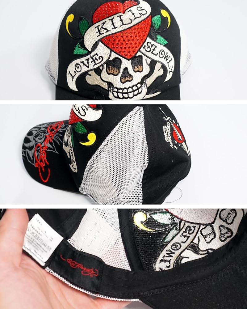 Amazon | [Ed Hardy] エド・ハーディー ハートスカル刺繍 ラインス