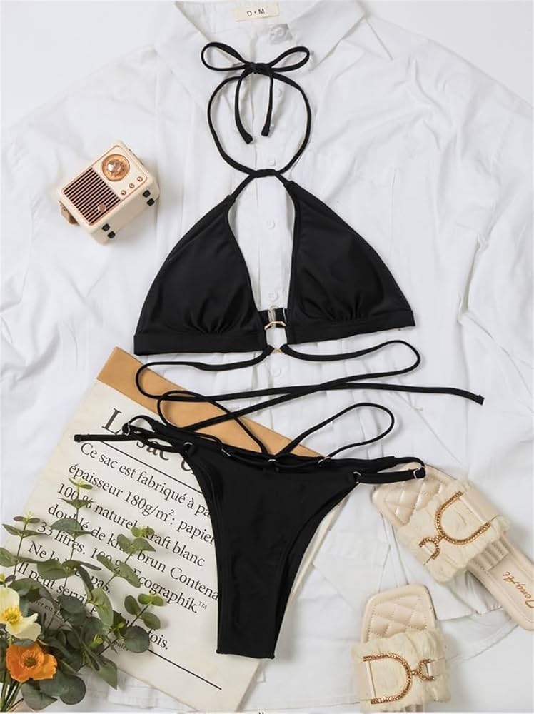 Amazon.co.jp: 2023夏 ビキニセクシー透かし彫り水着レディース