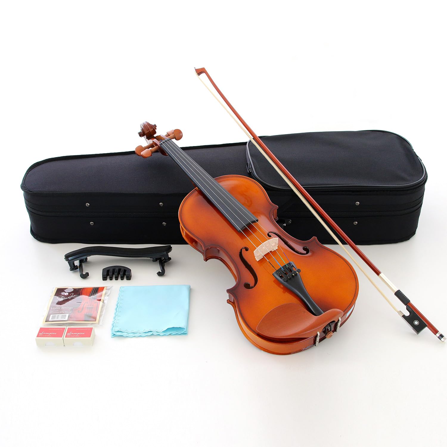 極美品】美しい虎杢 バイオリン4/4 工房製 ケース付 極美品】美しい虎