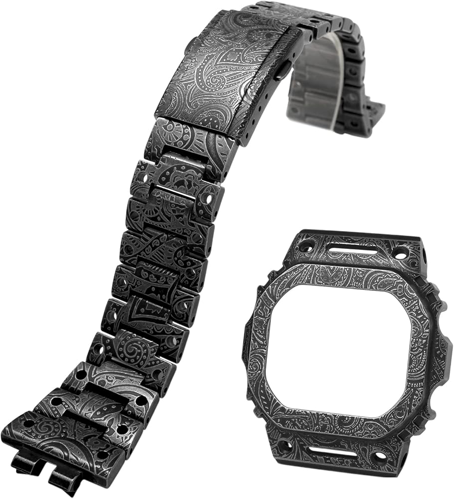 Amazon.co.jp: Korlexchi 腕時計ケース付きメタルウォッチバンド Casio