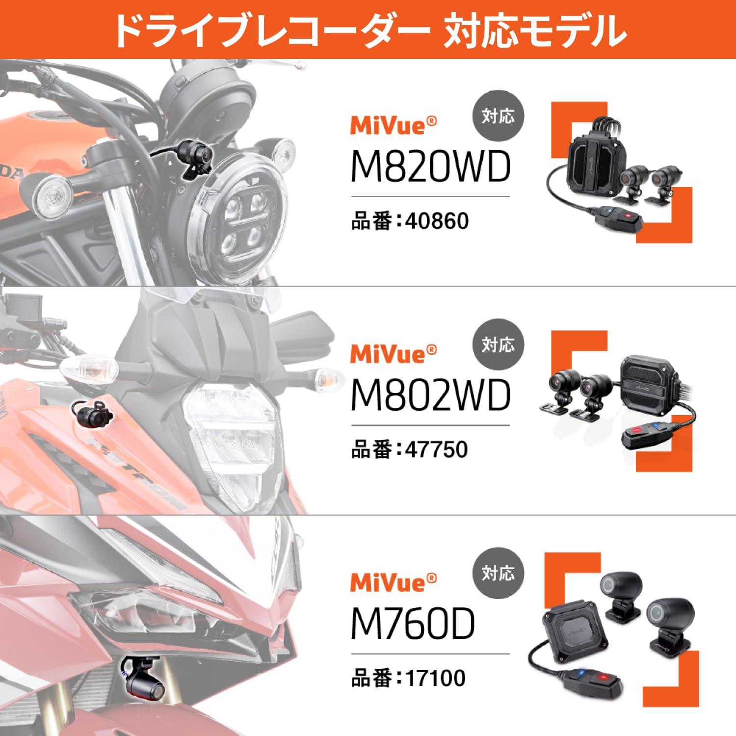 Amazon | デイトナ(Daytona) バイク ドラレコ M820WD/M802WD/M760D用