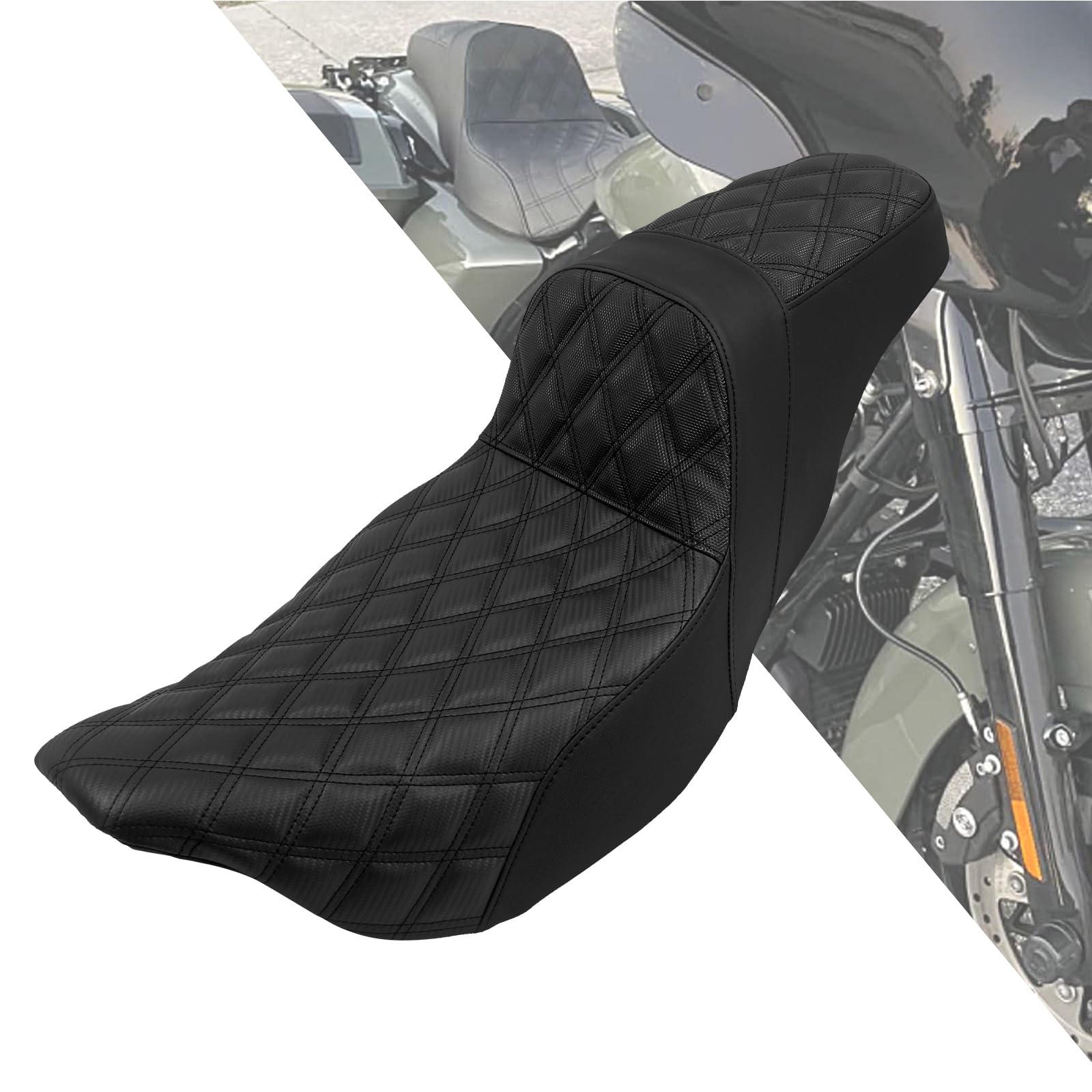 Amazon | HDBUBALUS バイク シート フロント ダブルシート 乗手 乗り手