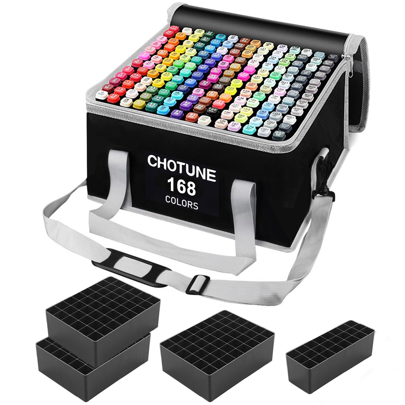 Amazon | Chris.W 168スロット マーカー ペンケース マーカー キャリー