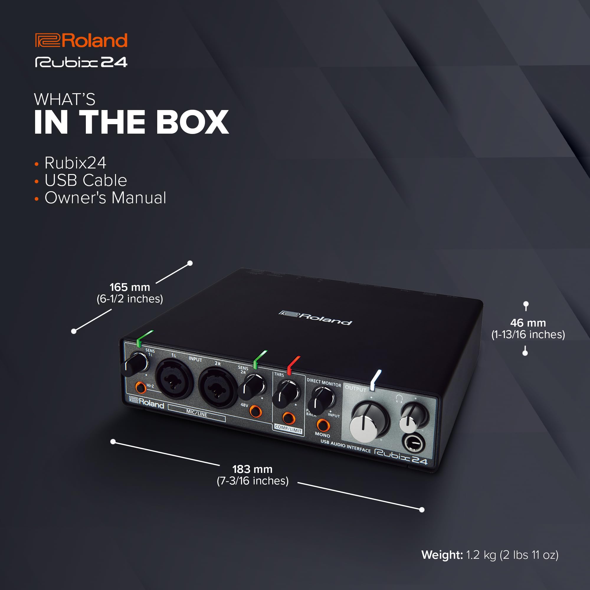 Amazon.com: Roland Rubix24 2-In/4-Out USB Audio Interface | High