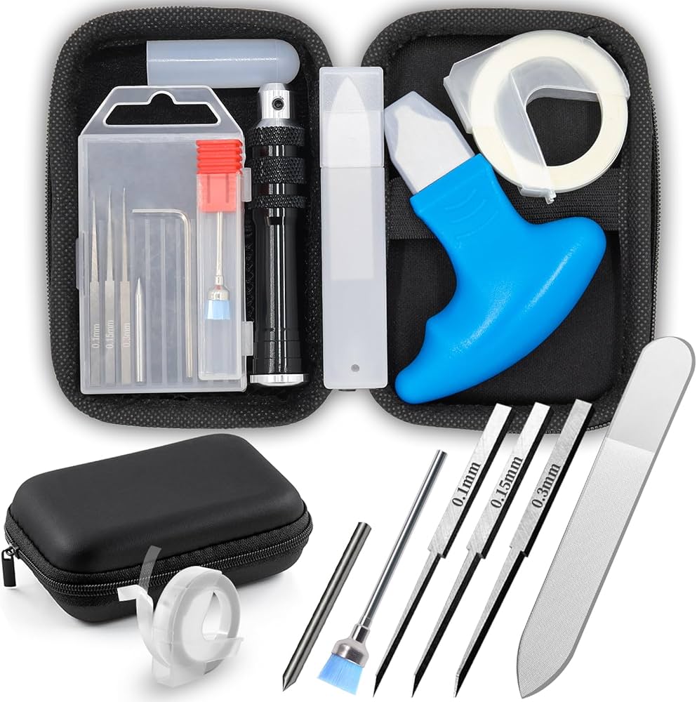 Amazon.co.jp: スジボリ 彫刻刀 プラモデル対応スジボリ タガネ0.1mm+