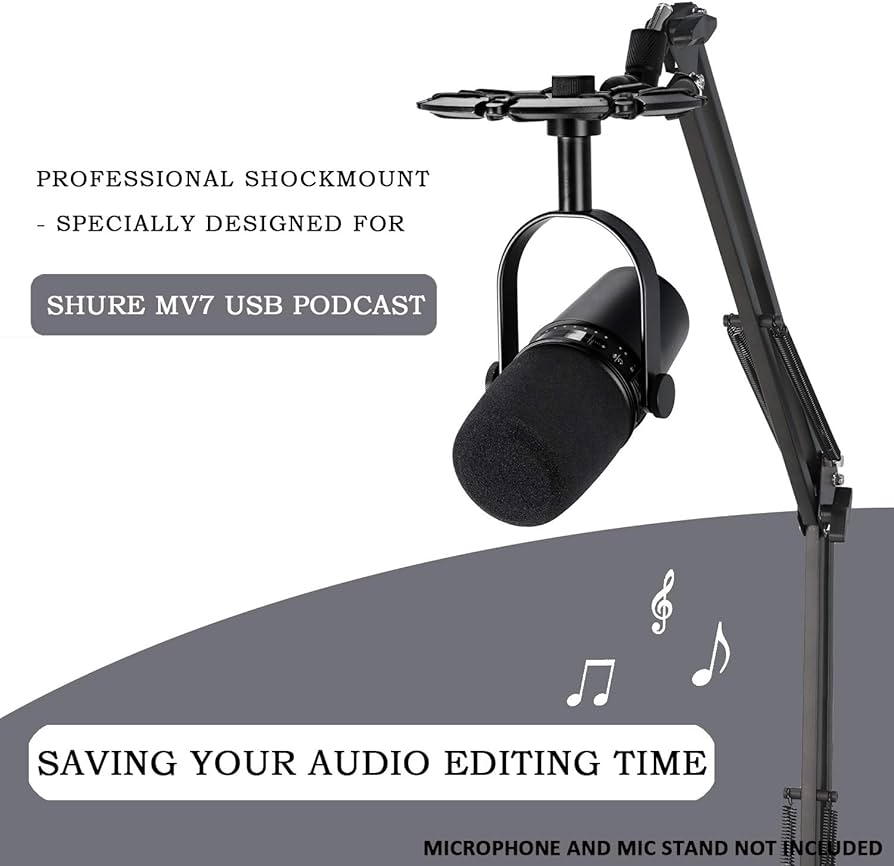 Amazon.com: MV7 Shock Mount Reduces Vibration Noise Matching Mic