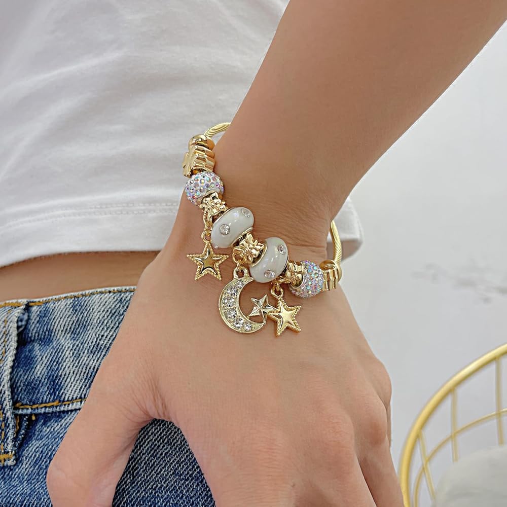 Amazon.co.jp: ブレスレット レディース ゴールド ブランド 星 スター