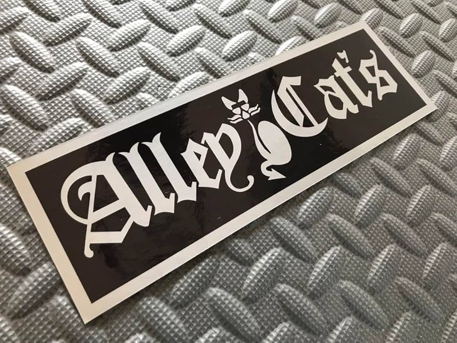 Amazon.co.jp: アーリーキャッツ 1 防水ステッカー 黒銀 CRS 暴走族