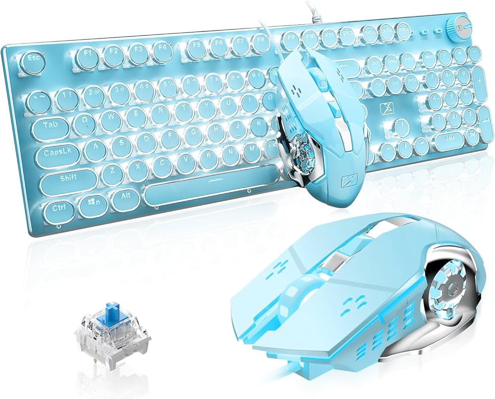 Amazon | ZIYOU LANG 有線パンクキーボード＆マウスセット メカニカル